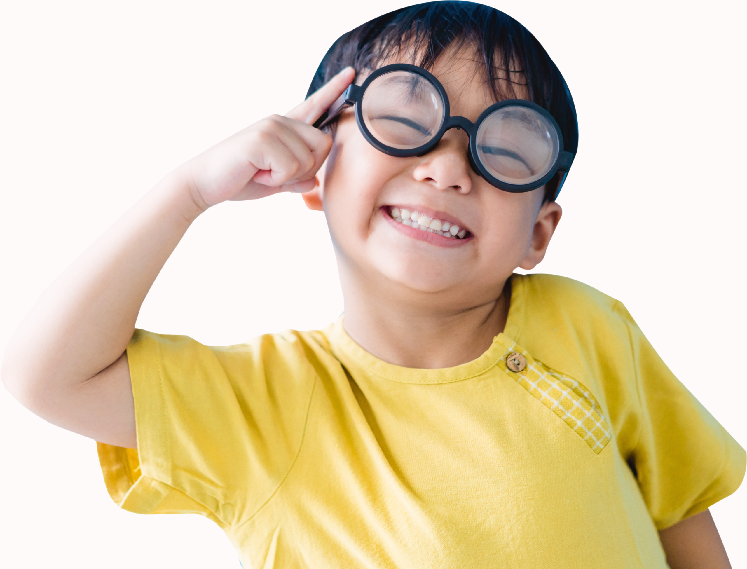 Child with glasses